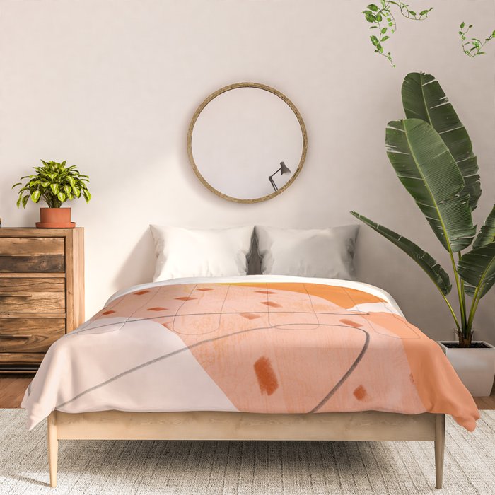 Abstract Sherbet Shapes Of Orange And Yellow. Comforter Gallery Image 3