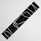Abstract line art 22 Black And White Table Runner Gallery Image 3
