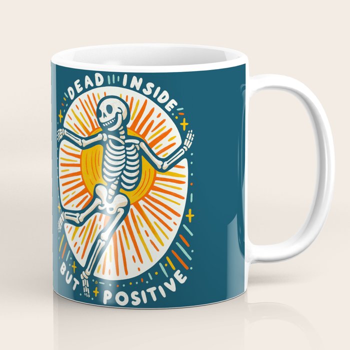 Dead inside but Positive - embrace your inner optimist Coffee Mug Gallery Image 1