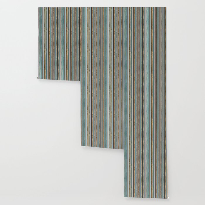 Taupe, gold and teal stripes Wallpaper Gallery Image 3