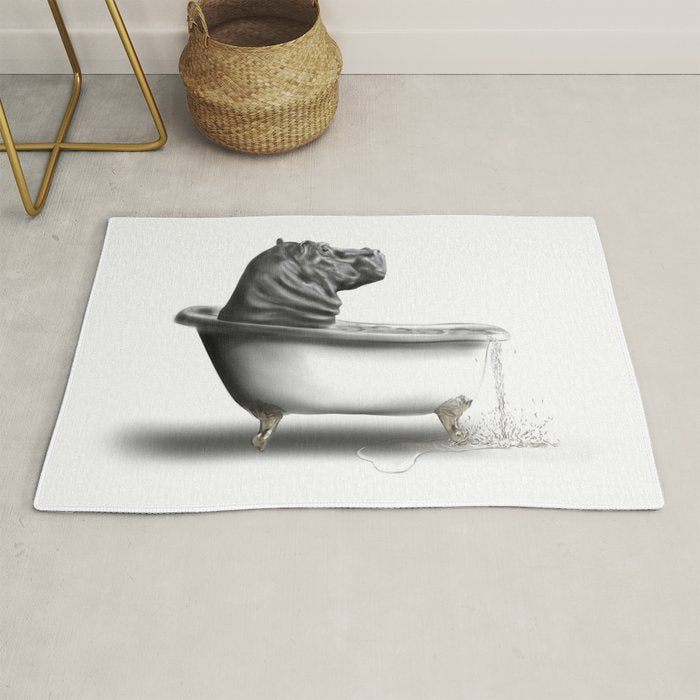 Hippo in Bath Rug Gallery Image 1