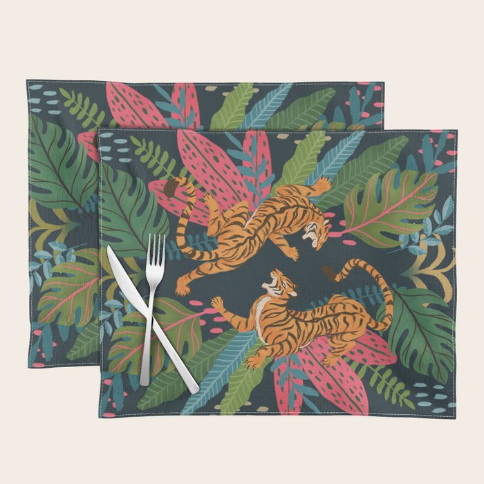 Jungle Cats - Roaring Tigers Placemat Gallery Image 1