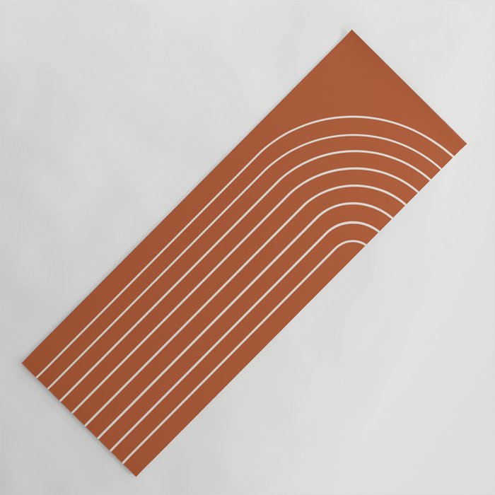 Minimal Arch XX Red Modern Geometric Lines Yoga Mat Gallery Image 1