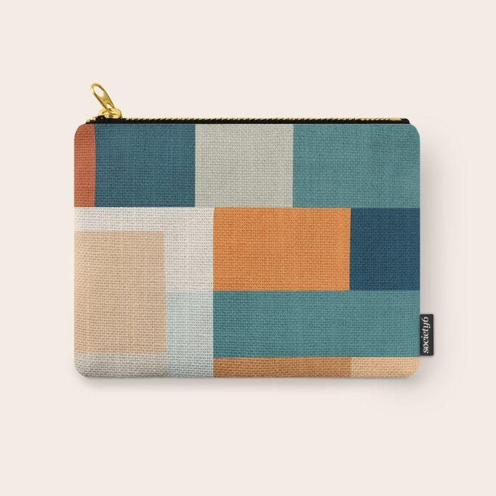 Modern Geometric Abstract Mid-Century Artwork Carry All Pouch Gallery Image 1