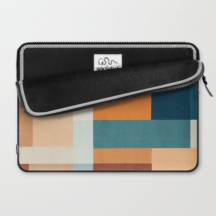 Modern Geometric Abstract Mid-Century Artwork Laptop Sleeve Gallery Image 2