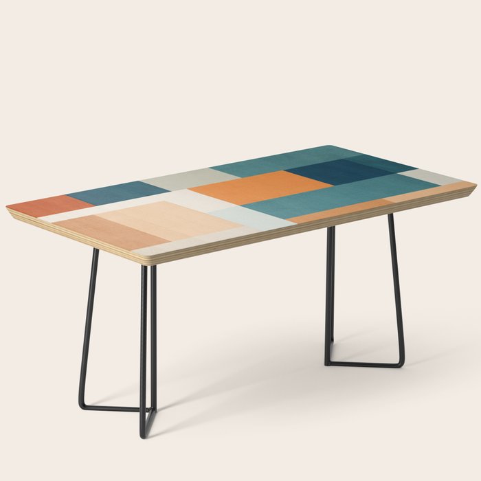 Modern Geometric Abstract Mid-Century Artwork Coffee Table Gallery Image 1