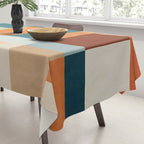 Modern Geometric Abstract Mid-Century Artwork Tablecloth Gallery Image 3