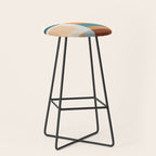 Modern Geometric Abstract Mid-Century Artwork Stool Gallery Image 1