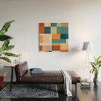 Modern Geometric Abstract Mid-Century Artwork Wood Wall Art Gallery Image 2