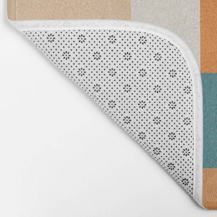 Modern Geometric Abstract Mid-Century Artwork Bath Mat Gallery Image 2