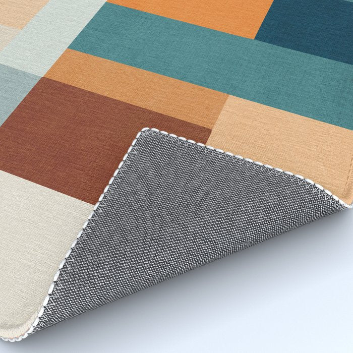 Modern Geometric Abstract Mid-Century Artwork Rug Gallery Image 4