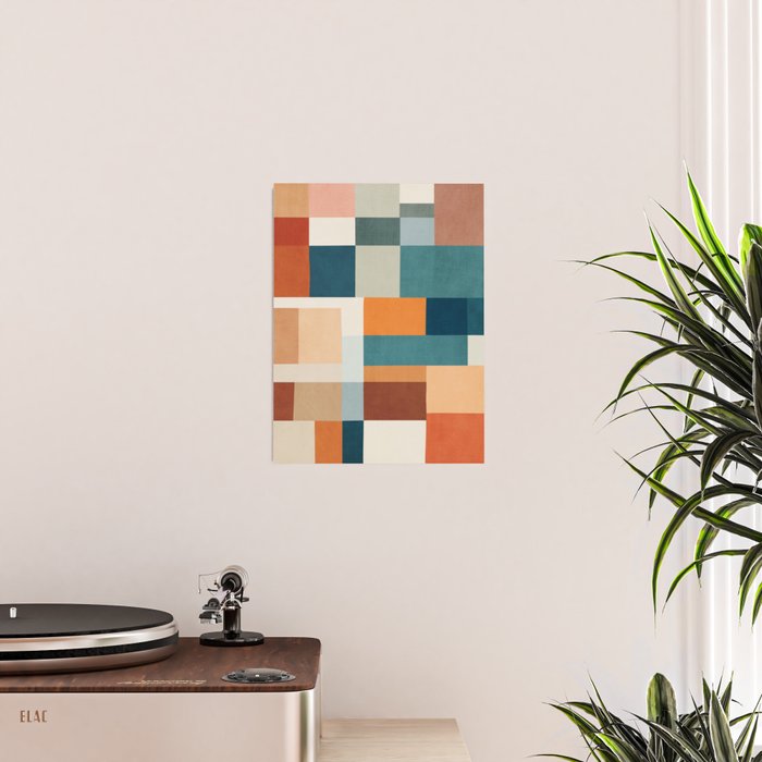 Modern Geometric Abstract Mid-Century Artwork Poster Gallery Image 2