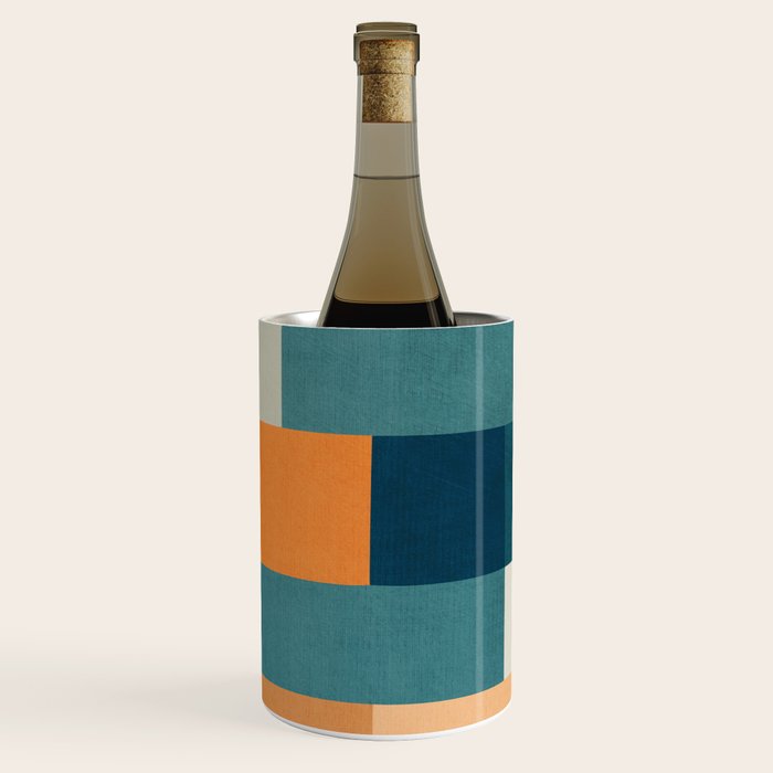Modern Geometric Abstract Mid-Century Artwork Wine Chiller Gallery Image 3