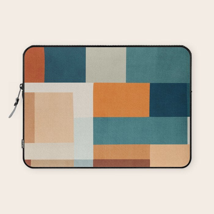 Modern Geometric Abstract Mid-Century Artwork Laptop Sleeve Gallery Image 1