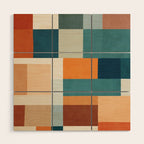 Modern Geometric Abstract Mid-Century Artwork Wood Wall Art Gallery Image 1