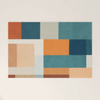 Modern Geometric Abstract Mid-Century Artwork Welcome Mat Gallery Image 1