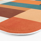 Modern Geometric Abstract Mid-Century Artwork Bath Mat Gallery Image 3