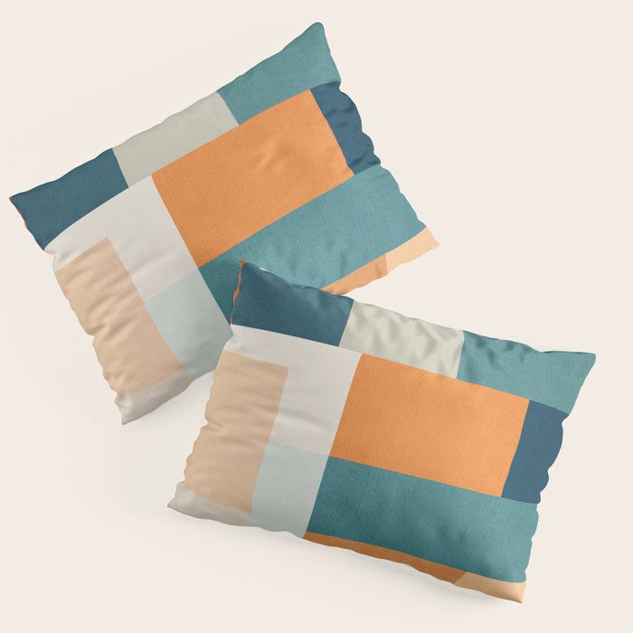 Modern Geometric Abstract Mid-Century Artwork Pillow Sham Gallery Image 3
