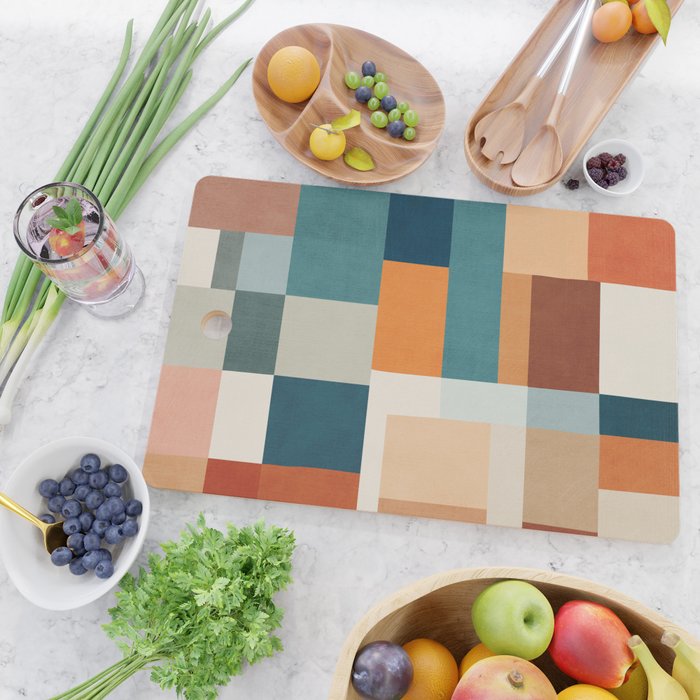 Modern Geometric Abstract Mid-Century Artwork Cutting Board Gallery Image 2