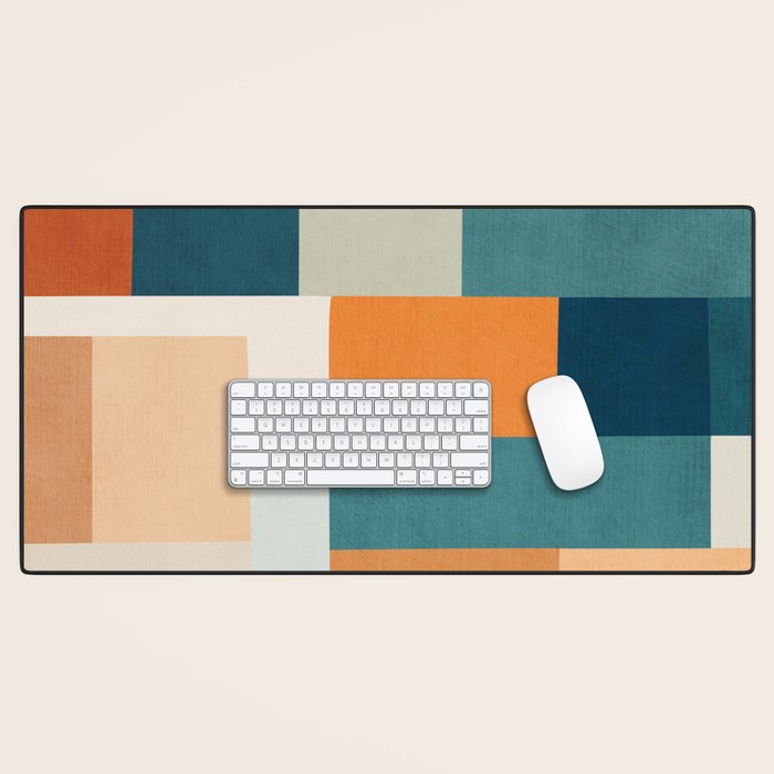 Modern Geometric Abstract Mid-Century Artwork Desk Mat Gallery Image 1