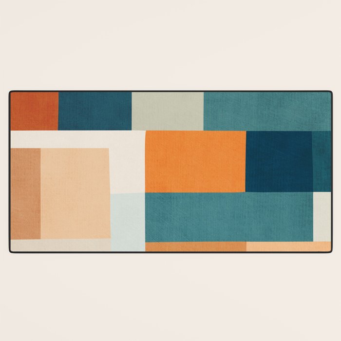 Modern Geometric Abstract Mid-Century Artwork Desk Mat Gallery Image 3