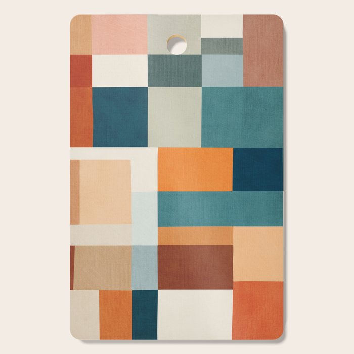 Modern Geometric Abstract Mid-Century Artwork Cutting Board Gallery Image 1
