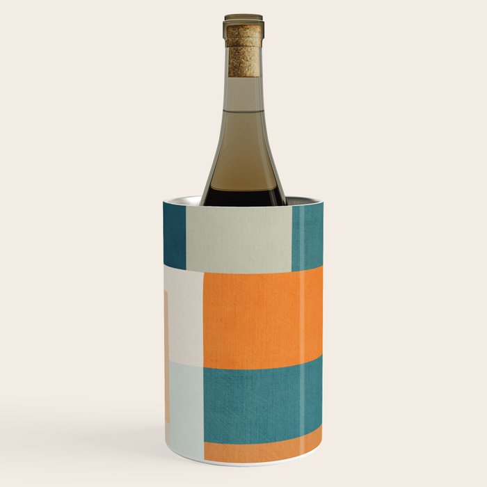 Modern Geometric Abstract Mid-Century Artwork Wine Chiller Gallery Image 1