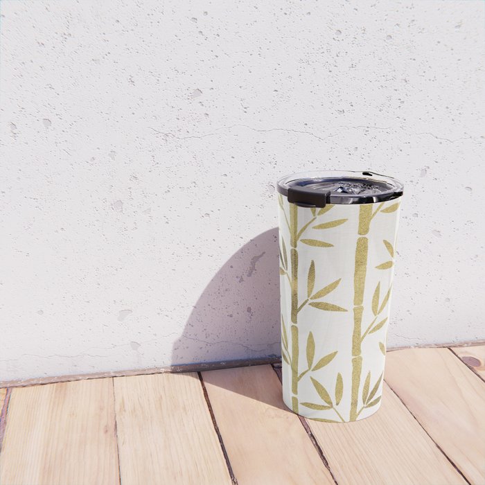 Bamboo Stems - Gold Palette Travel Mug Gallery Image 4
