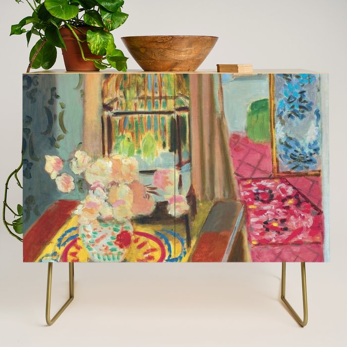 Henri Matisse Interior with Flowers & Parakeets II Credenza Gallery Image 1