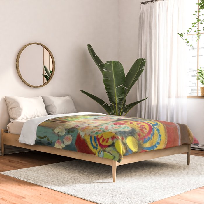 Henri Matisse Interior with Flowers & Parakeets II Comforter Gallery Image 2