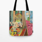Henri Matisse Interior with Flowers & Parakeets II Tote Bag Gallery Image 1