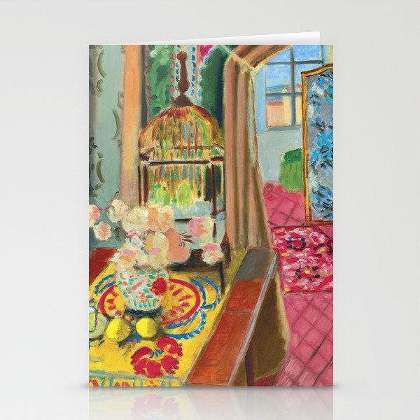 Henri Matisse Interior with Flowers & Parakeets II Stationery Card Gallery Image 2