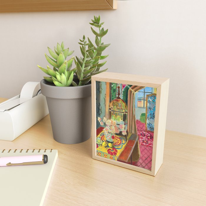Henri Matisse Interior with Flowers & Parakeets II Mini Art Print Gallery Image 2