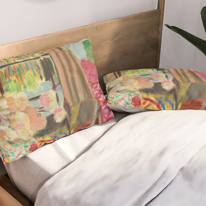 Henri Matisse Interior with Flowers & Parakeets II Pillow Sham Gallery Image 2