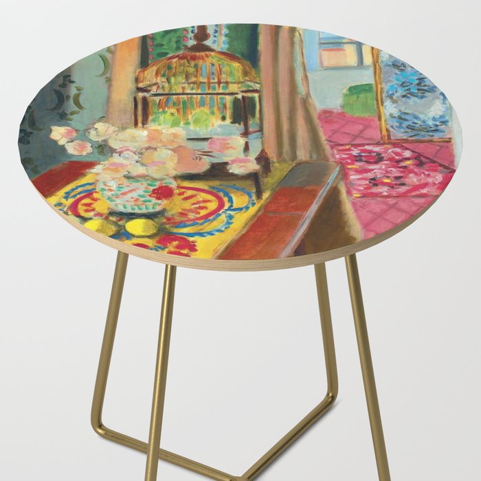 Henri Matisse Interior with Flowers & Parakeets II Side Table Gallery Image 2