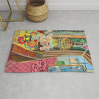 Henri Matisse Interior with Flowers & Parakeets II Rug Gallery Image 1