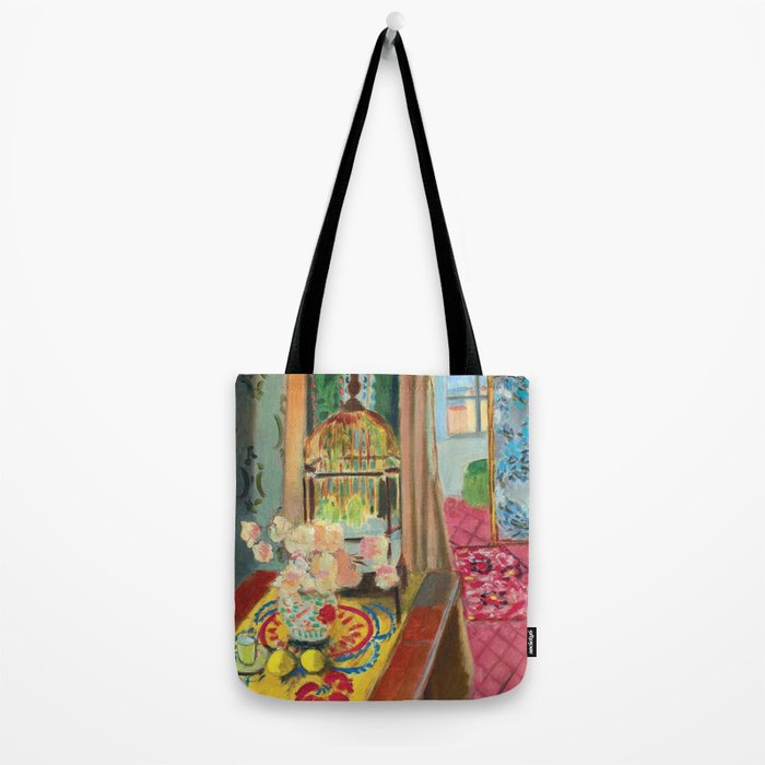 Henri Matisse Interior with Flowers & Parakeets II Tote Bag Gallery Image 2