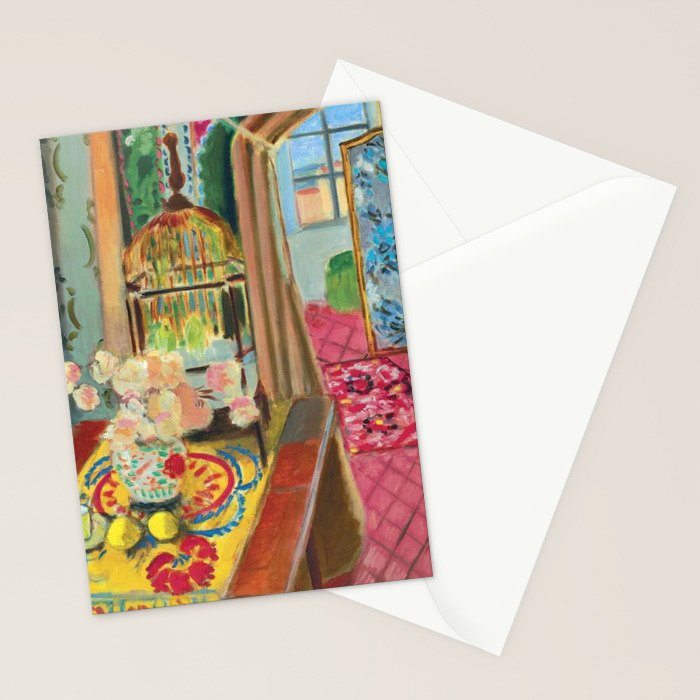 Henri Matisse Interior with Flowers & Parakeets II Stationery Card Gallery Image 2