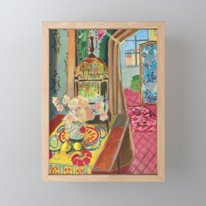 Henri Matisse Interior with Flowers & Parakeets II Mini Art Print Gallery Image 1