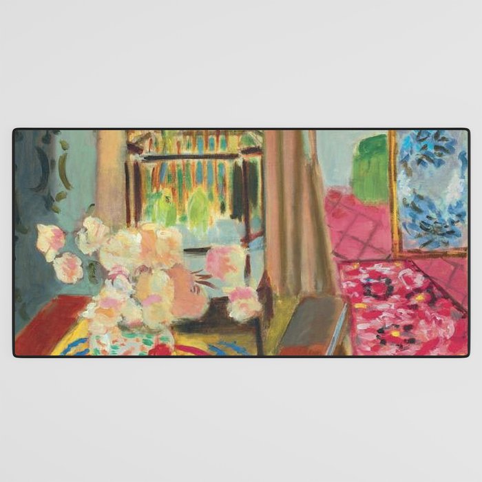 Henri Matisse Interior with Flowers & Parakeets II Desk Mat Gallery Image 3