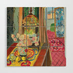 Henri Matisse Interior with Flowers & Parakeets II Wood Wall Art Gallery Image 1