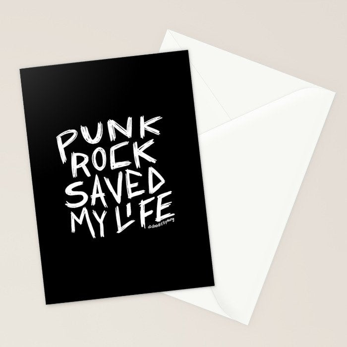 Punk Rock Saved My Life Stationery Card Gallery Image 2