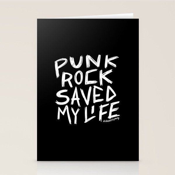 Punk Rock Saved My Life Stationery Card Gallery Image 1