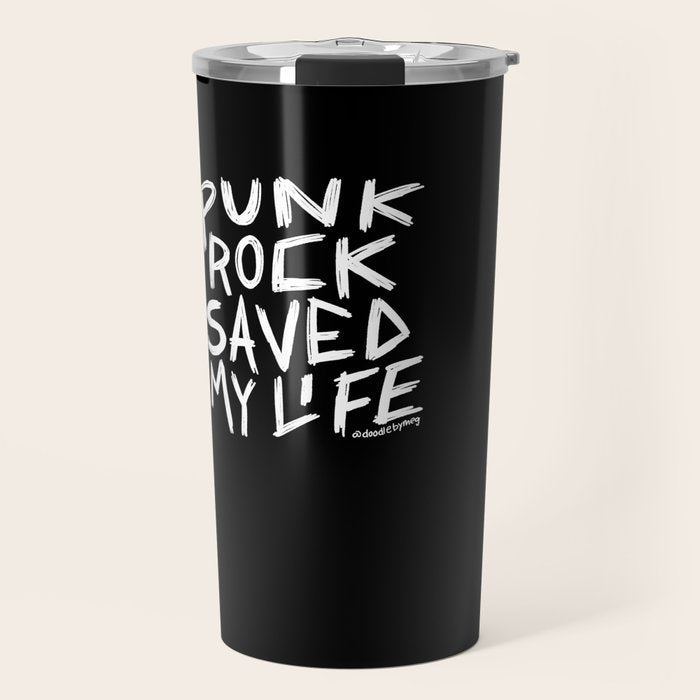Punk Rock Saved My Life Travel Mug Gallery Image 1