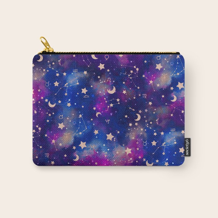 Zodiac - Watercolor Dark Carry All Pouch Gallery Image 1
