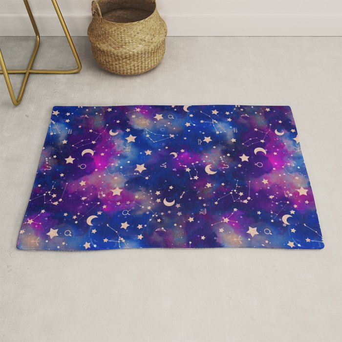 Zodiac - Watercolor Dark Rug Gallery Image 1