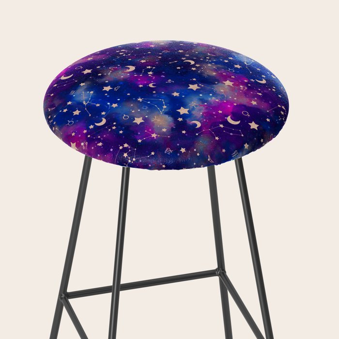 Zodiac - Watercolor Dark Stool Gallery Image 2