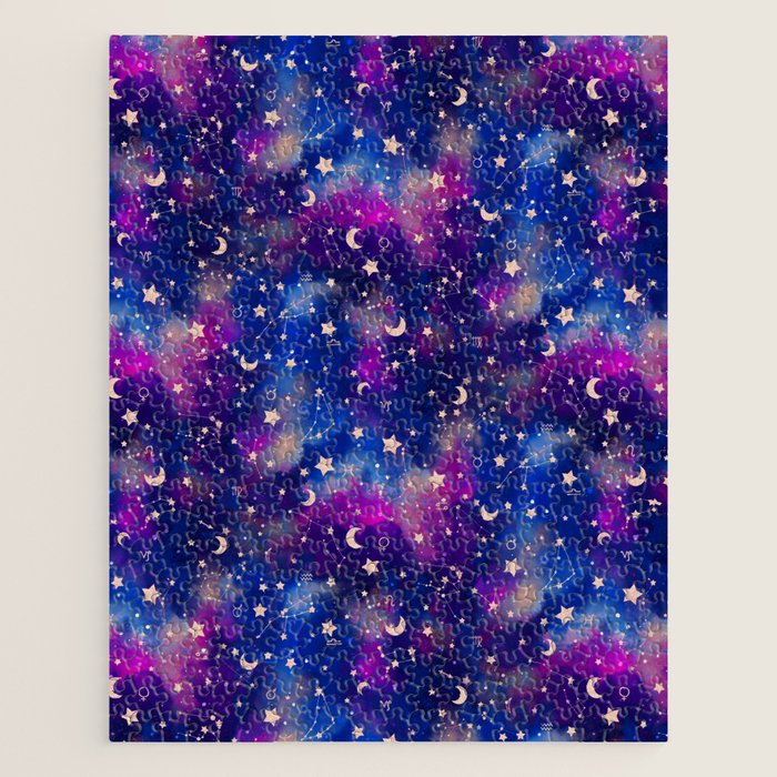 Zodiac - Watercolor Dark Jigsaw Puzzle Gallery Image 1