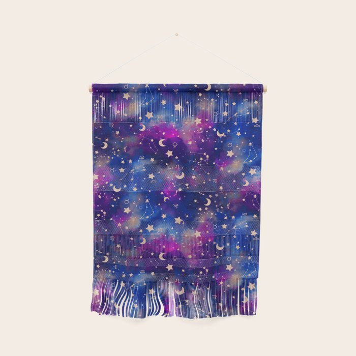 Zodiac - Watercolor Dark Wall Hanging Gallery Image 1