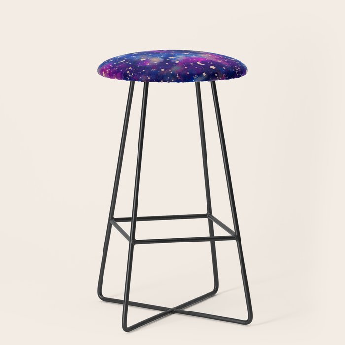 Zodiac - Watercolor Dark Stool Gallery Image 1